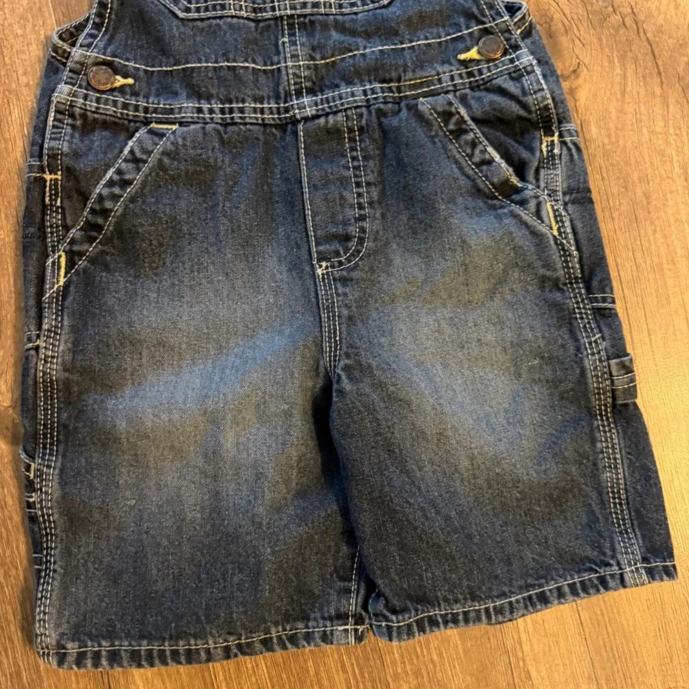 OshKosh B'gosh Denim Overalls Kids 3T Blue Carpenter Shorts Utility